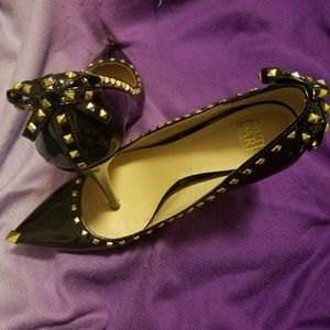 Truth or Dare By Madonna gold studded pumps